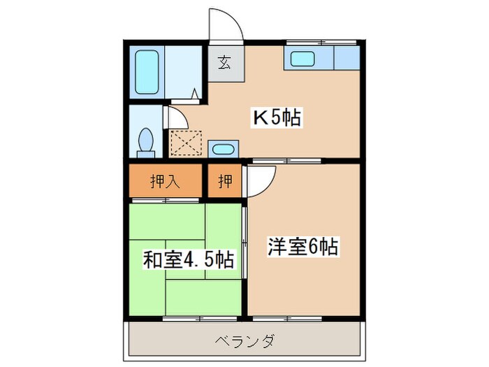 エスポワ－ルⅡの物件間取画像