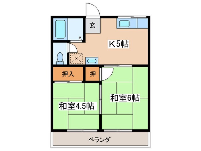 エスポワ－ルⅡの物件間取画像