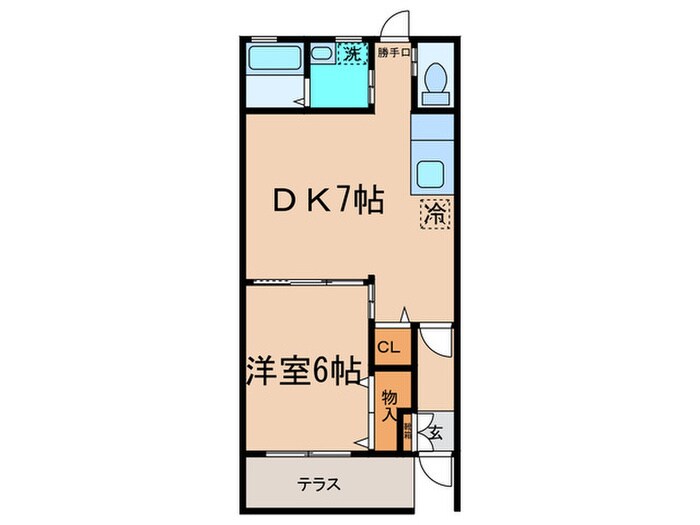 畑ヶ谷アパ－トの物件間取画像