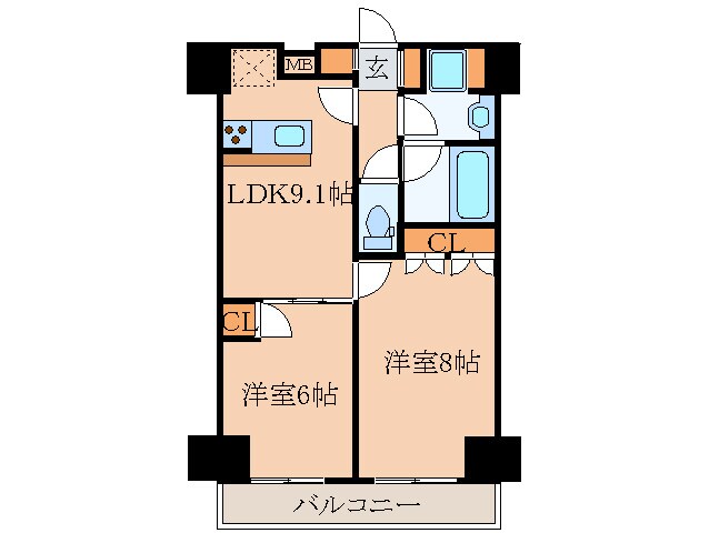 エスティメゾン赤羽の物件間取画像