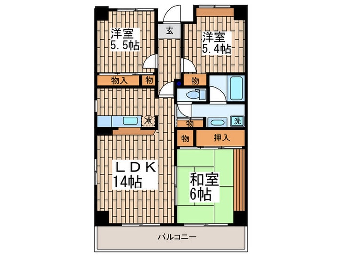 フラットフォーレストの物件間取画像