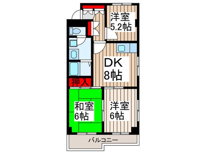 戸部コーポの物件間取画像