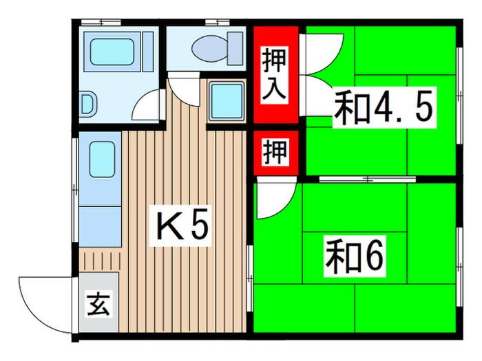 スカイコ－ポの物件間取画像