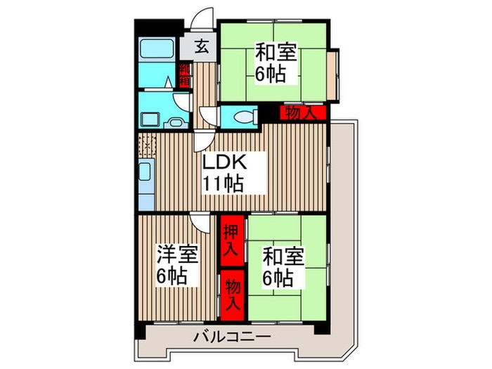 平和マンションの物件間取画像