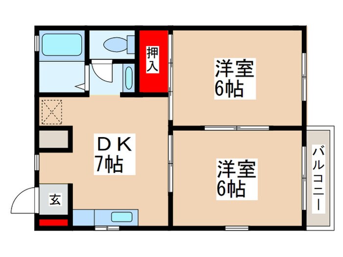 プルメリアガーデンＤの物件間取画像