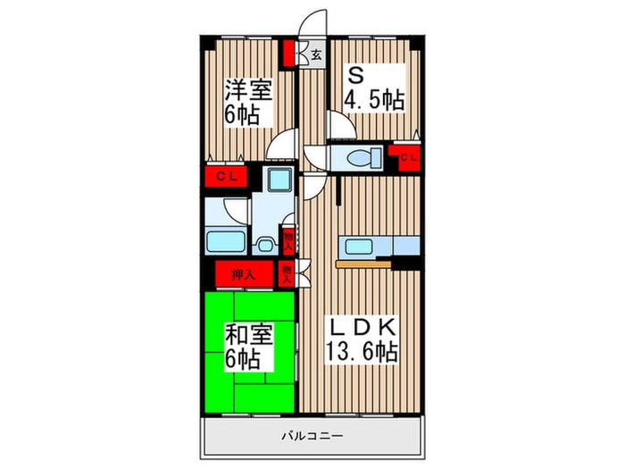 グリシ－ヌ朝霞の物件間取画像