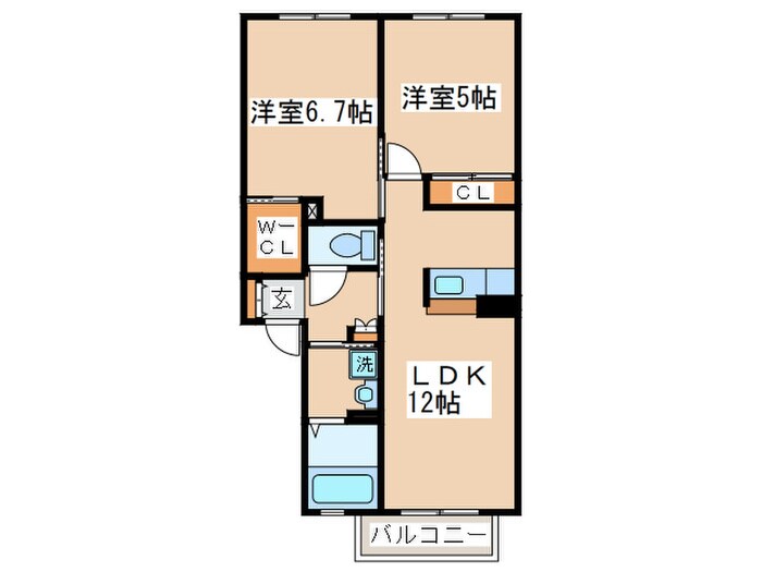 ボナ－ルⅡの物件間取画像