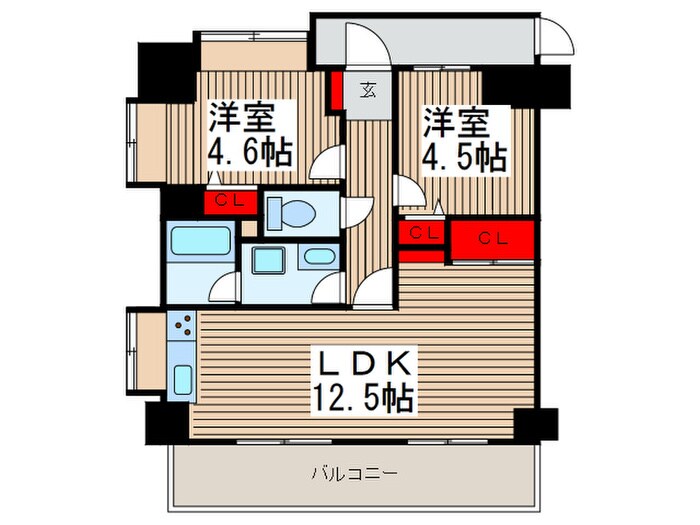 ﾗｲｵﾝｽﾞﾏﾝｼｮﾝ並木北公園(604)の物件間取画像