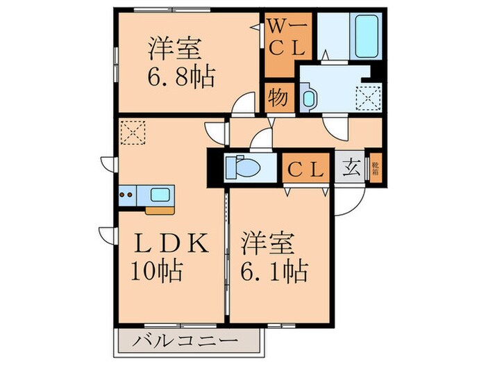 マーブルハイムの物件間取画像