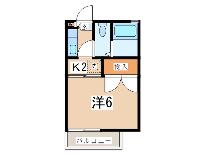 メゾンソレイユ２の物件間取画像