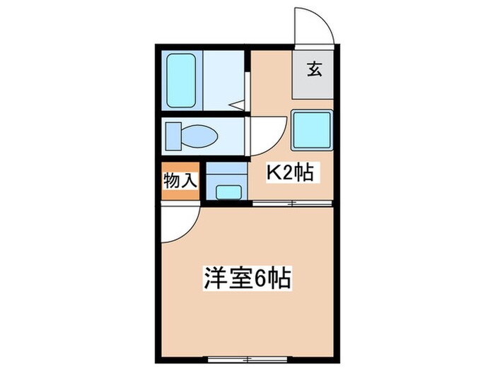 丸山荘B棟の物件間取画像