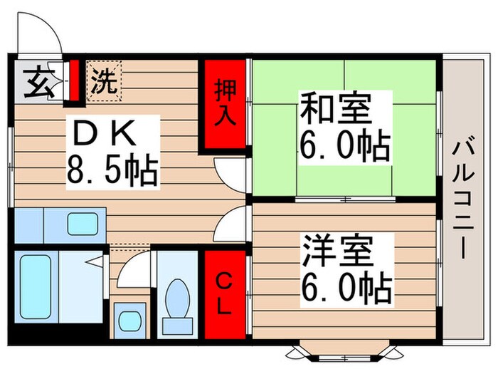 第二石井コ－ポの物件間取画像