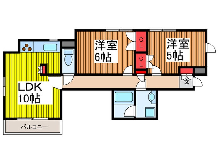 グランドゥール蕨市民公園の物件間取画像