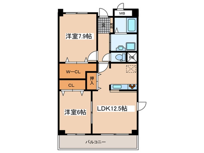 桜並木パ－クマンションの物件間取画像