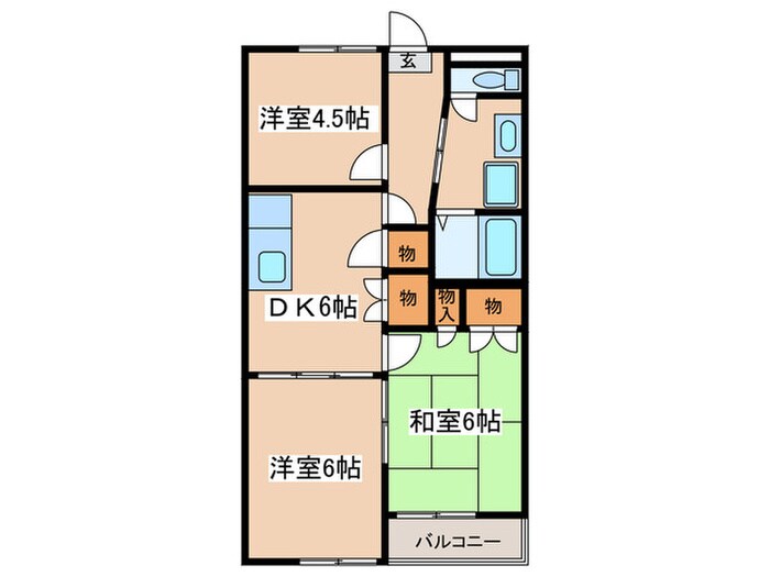 ベルハイツ庄司Ⅱの物件間取画像