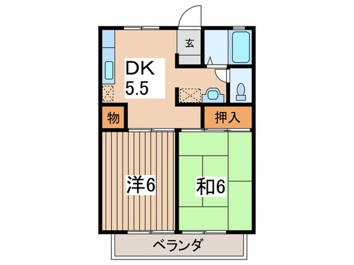 マ－ブルハイツの物件間取画像