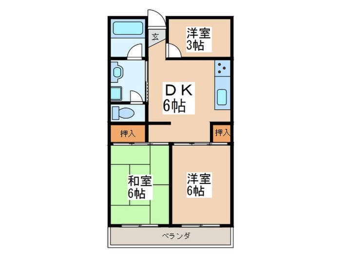 サンライズ青葉台の物件間取画像