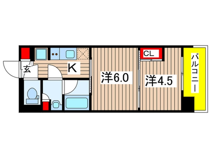 ｶﾞｰﾗ･ｱｳﾞｪﾆｭｰ東大島(412)の物件間取画像