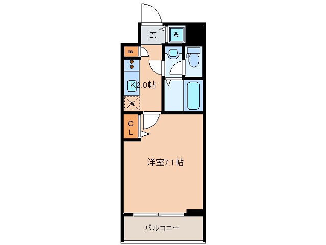 ｶﾞﾗ･ｽﾃ-ｼｮﾝ岩本町North（904）の物件間取画像