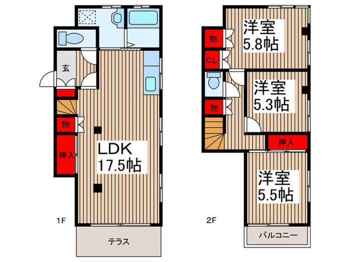 カ－ムハイツの物件間取画像