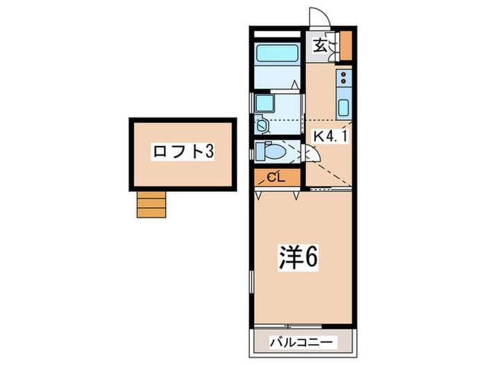 ＯＫメゾン六会の物件間取画像