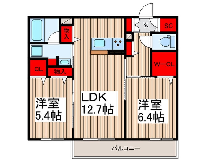 グランディール芝の物件間取画像