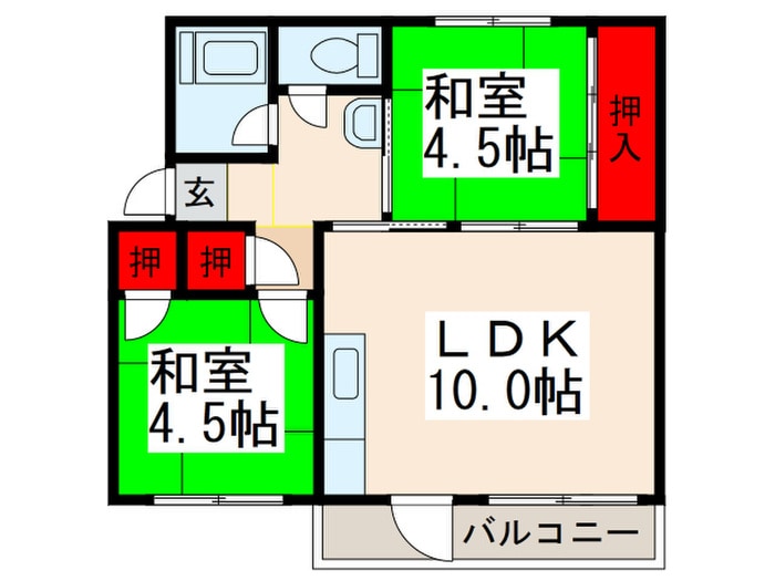 吉岡ハイツの物件間取画像