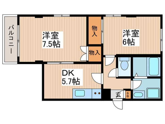 メゾンルミエ－ルの物件間取画像