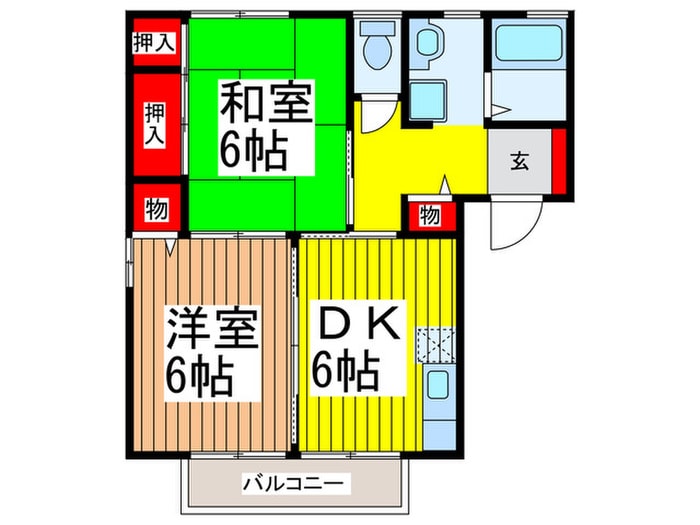 メマリス・ソートB棟の物件間取画像