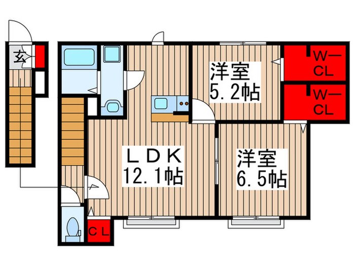 ヴィッラホーム六番館の物件間取画像