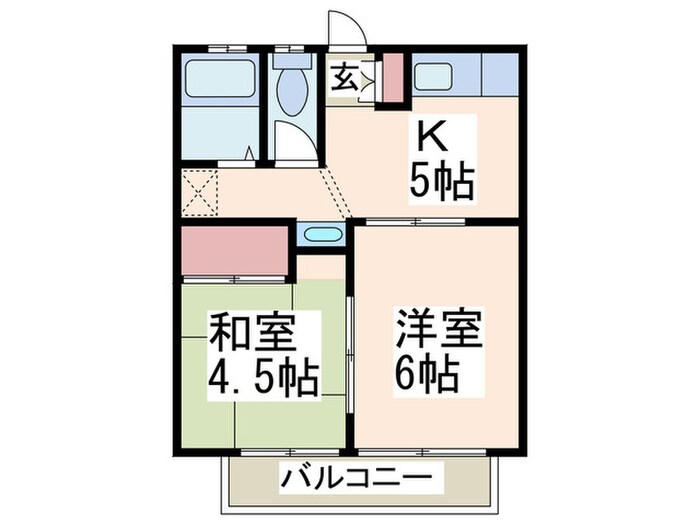 第１０もえぎ野ハイツの物件間取画像