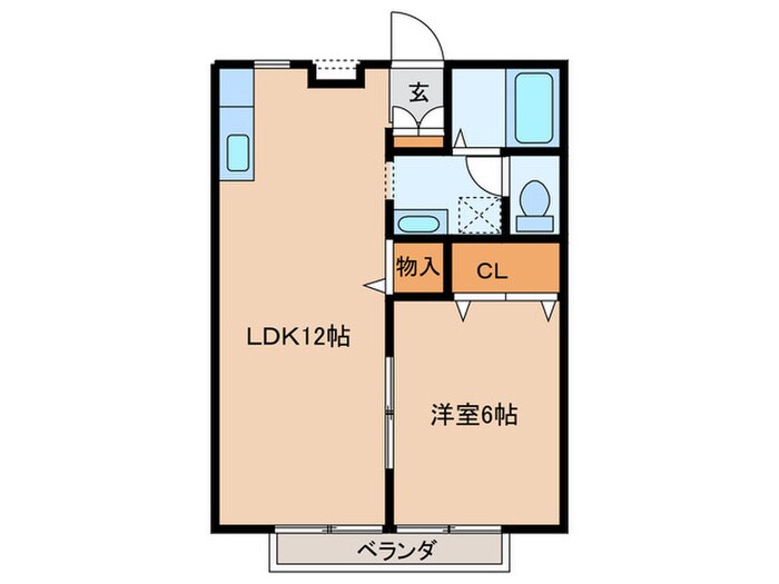 コーポカジガヤの物件間取画像