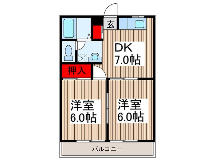 昭和コ－ポ川口の物件間取画像