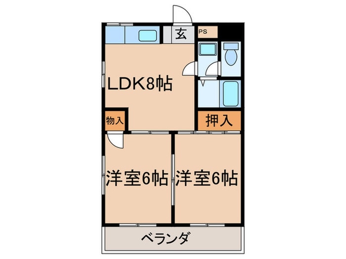 北八マンションの物件間取画像