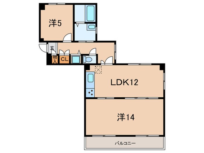 フラワータイムの物件間取画像