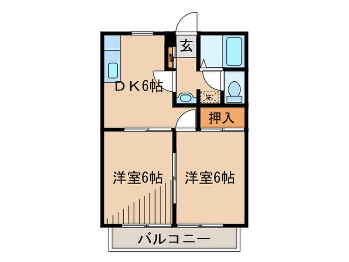 コーポフローラＡの物件間取画像