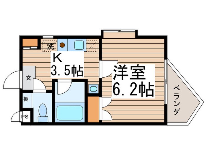 ハイツ内野Ｂの物件間取画像