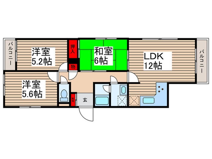 サンシティ相之川の物件間取画像