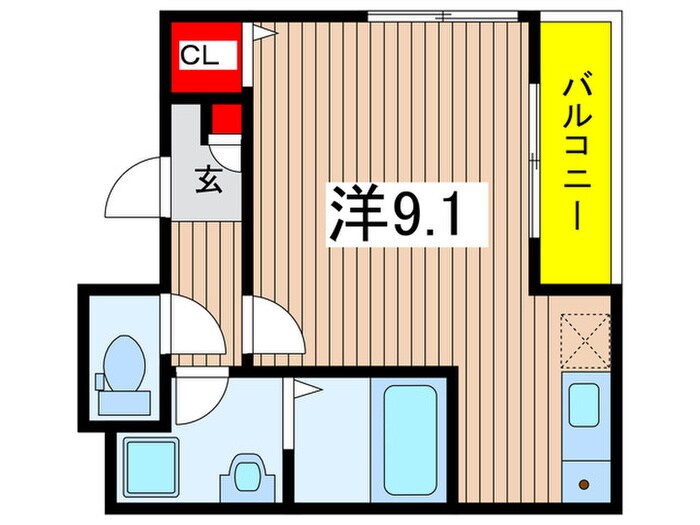 ミリアビタ弁天の物件間取画像