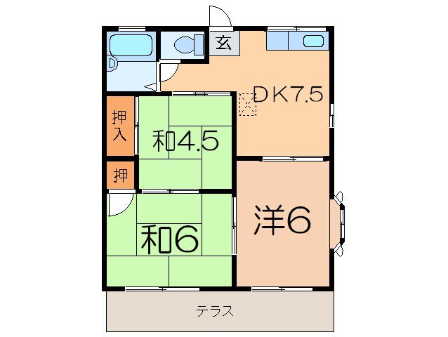 グリーンハイツの物件間取画像