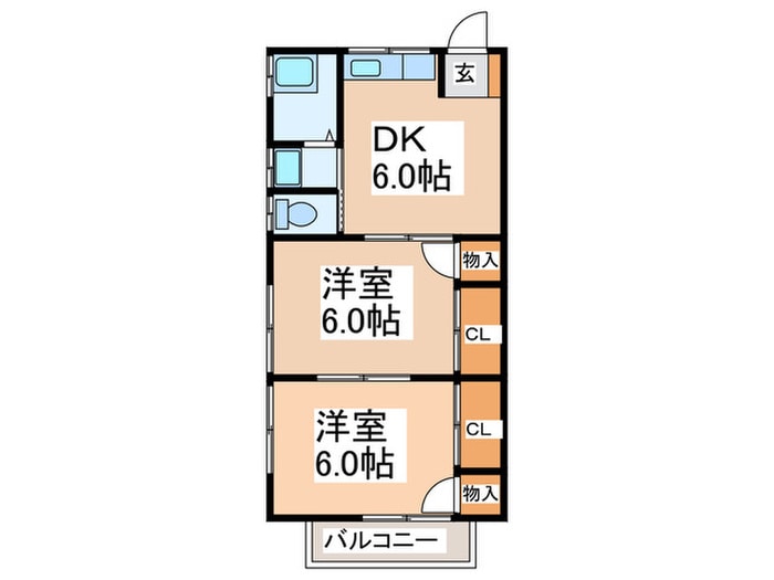 アジアハイツの物件間取画像