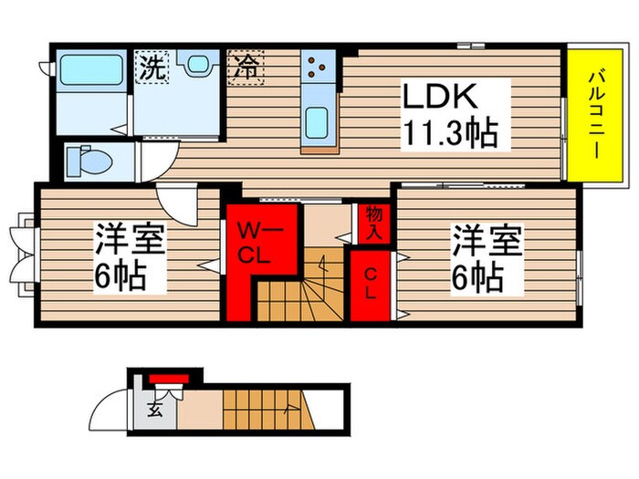 キャッスルアントレⅣの物件間取画像