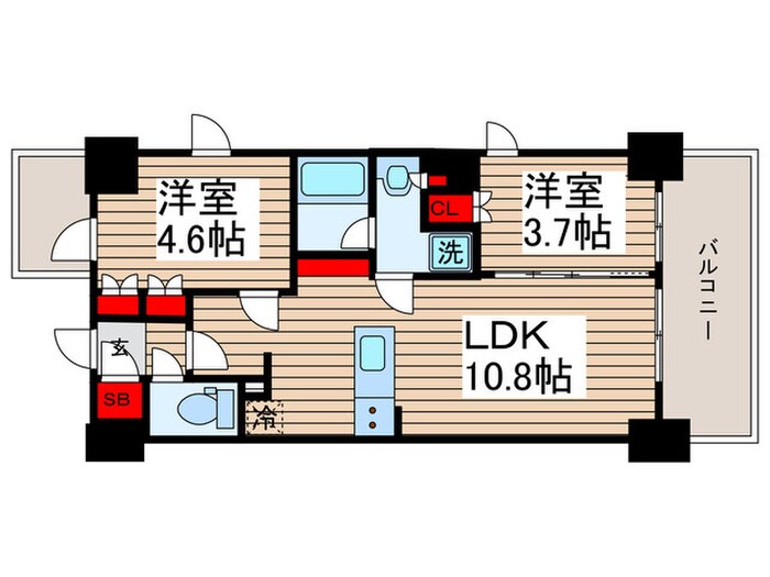 ﾙﾌｫﾝﾌﾟﾛｸﾞﾚ門前仲町ﾌﾟﾚﾐｱの物件間取画像