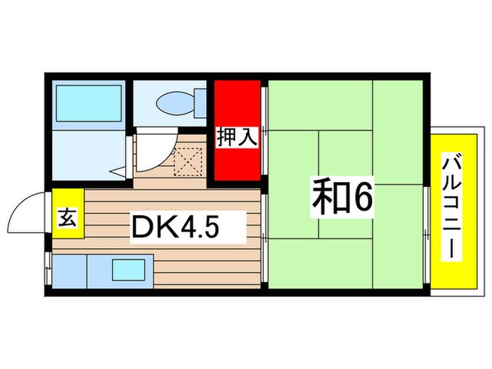 パルハイム二俣川Ｂの物件間取画像