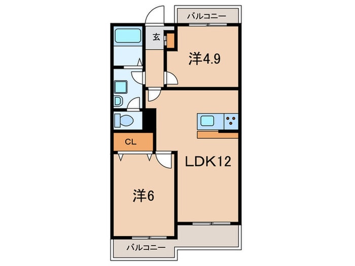 フォックスヒルズ百合丘の物件間取画像