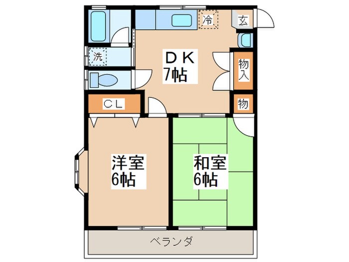 コ－ポサンタクララの物件間取画像