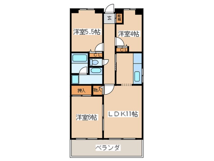 センターヒルズ21弐番館の物件間取画像