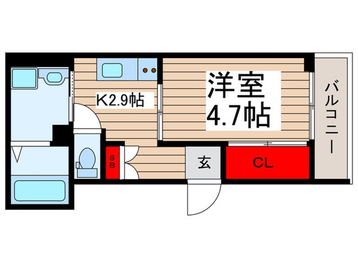 アナシエ南篠崎町の物件間取画像