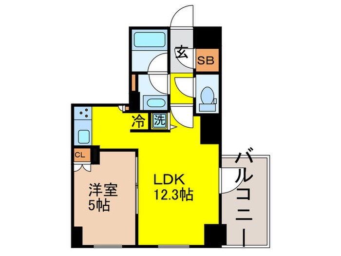 ザ・パークハウス築地入船(805)の物件間取画像