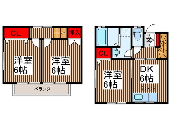 四谷貸家・Ｆ号棟の物件間取画像